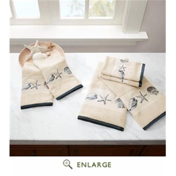 Madison Park Madison Park MP73-4967 Bayside Embroidered Cotton Jacquard Towel Set; Blue - 6 Piece MP73-4967 - main